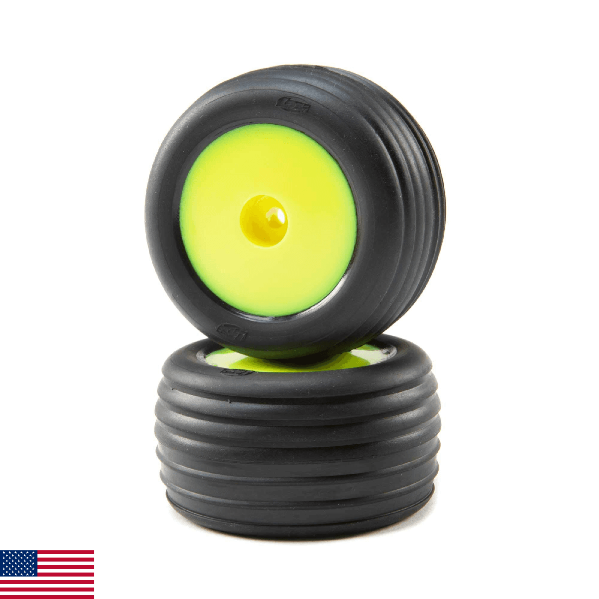 Losi Directional Tires Front Mounted Yellow Mini-T 2.0 LOS41010 Electric Car/Tru - Image 1