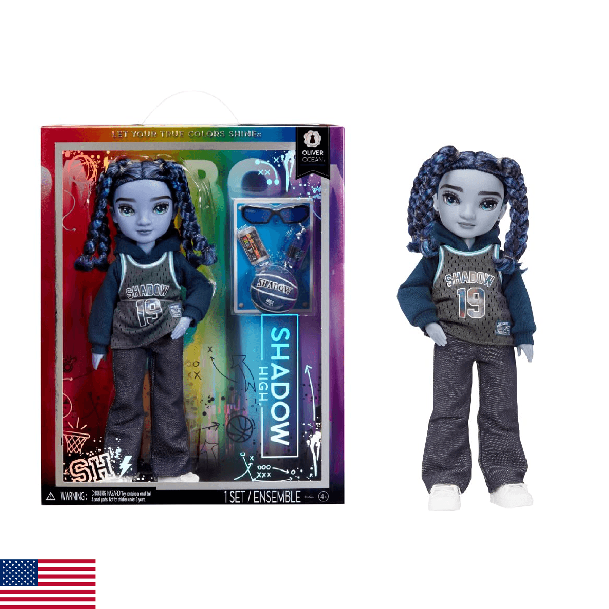 Rainbow High Shadow High Oliver - Blue Fashion Doll - Boy. Fashionable Outfit & - Image 1