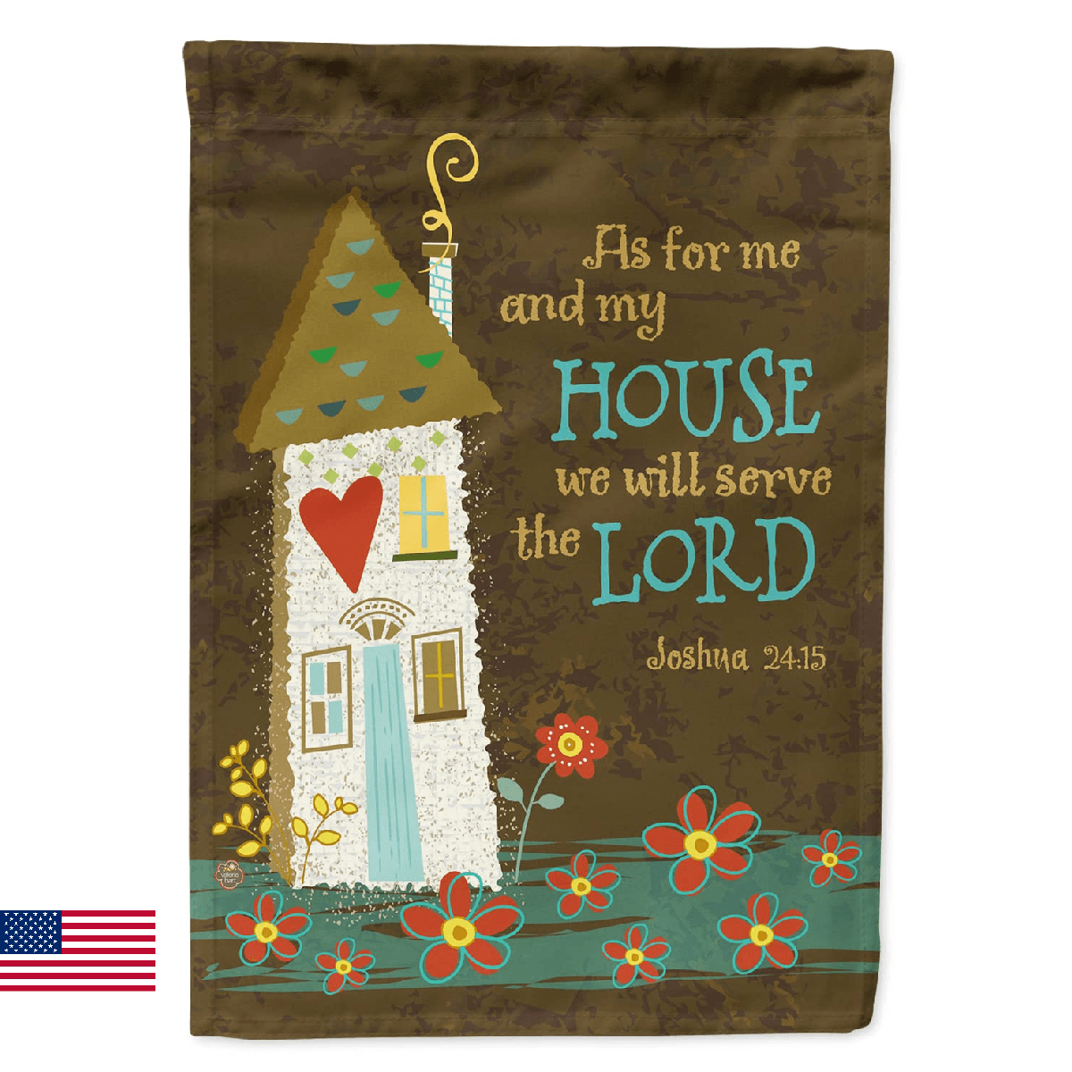 Caroline's Treasures VHA3005CHF As for Me and My House House Flag Large Porch Sl - Image 1