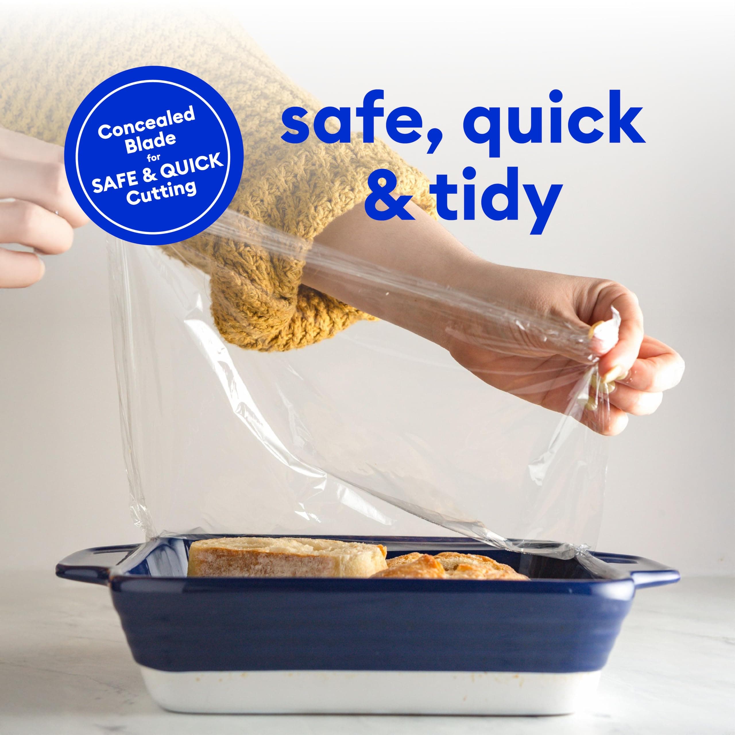 Stretch-Tite Wrap'n Snap 7500 Dispenser, Easy Refill and Cutter for Plastic Wrap - Thumbnail 4