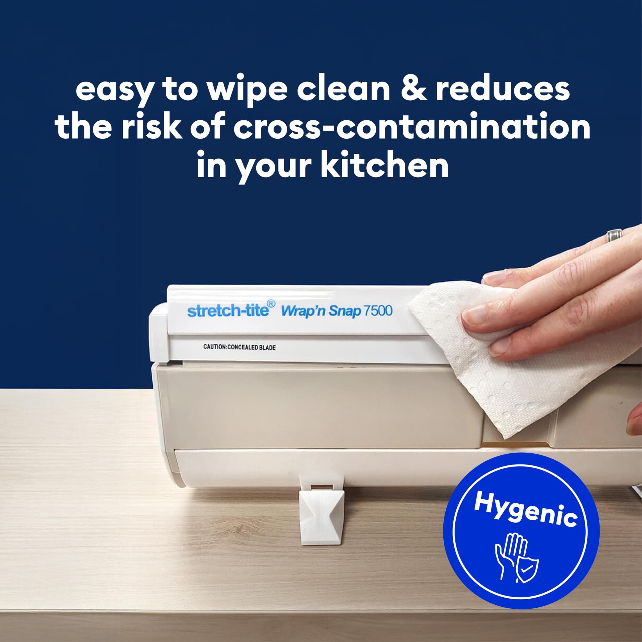 Stretch-Tite Wrap'n Snap 7500 Dispenser, Easy Refill and Cutter for Plastic Wrap - Thumbnail 3