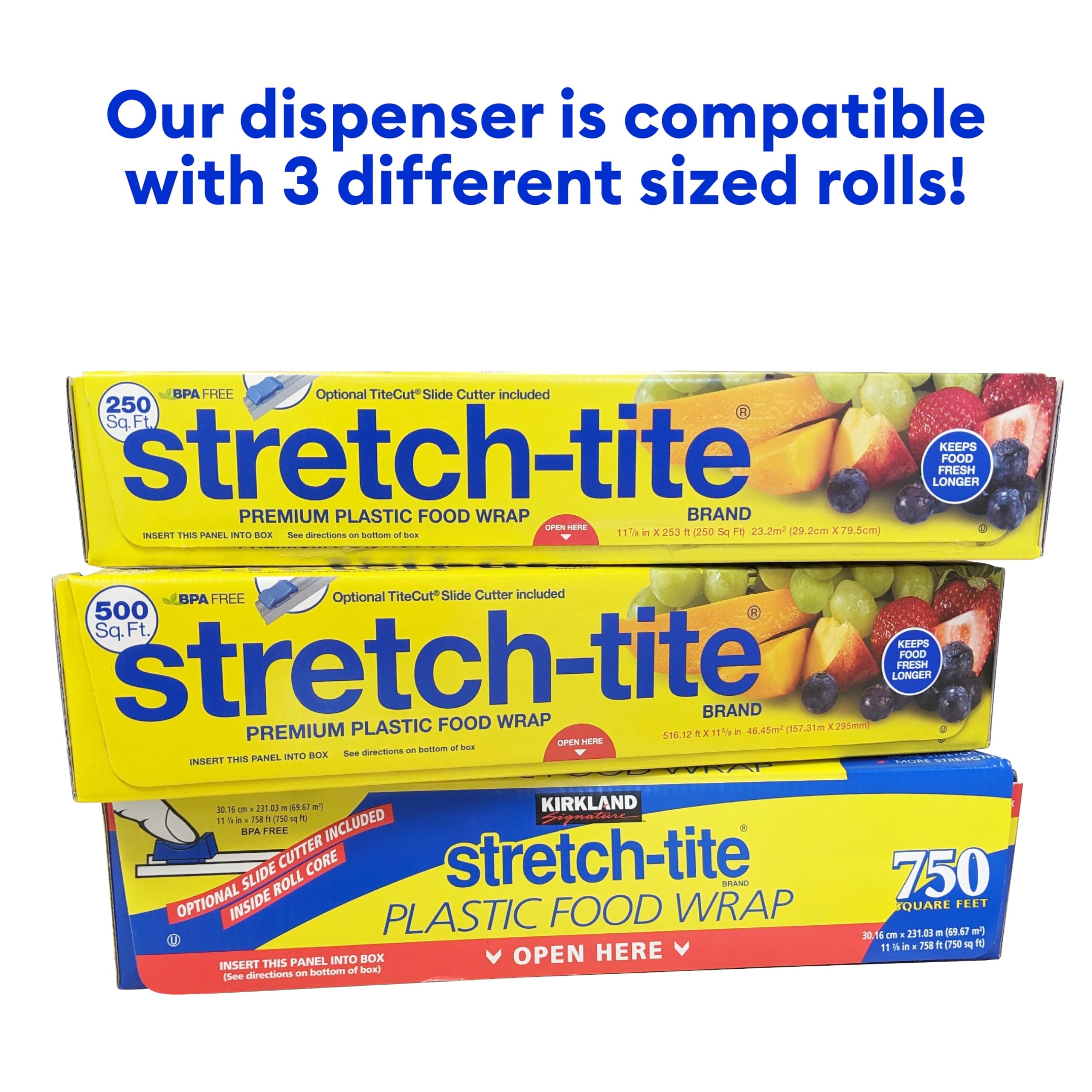 Stretch-Tite Wrap'n Snap 7500 Dispenser, Easy Refill and Cutter for Plastic Wrap - Thumbnail 7