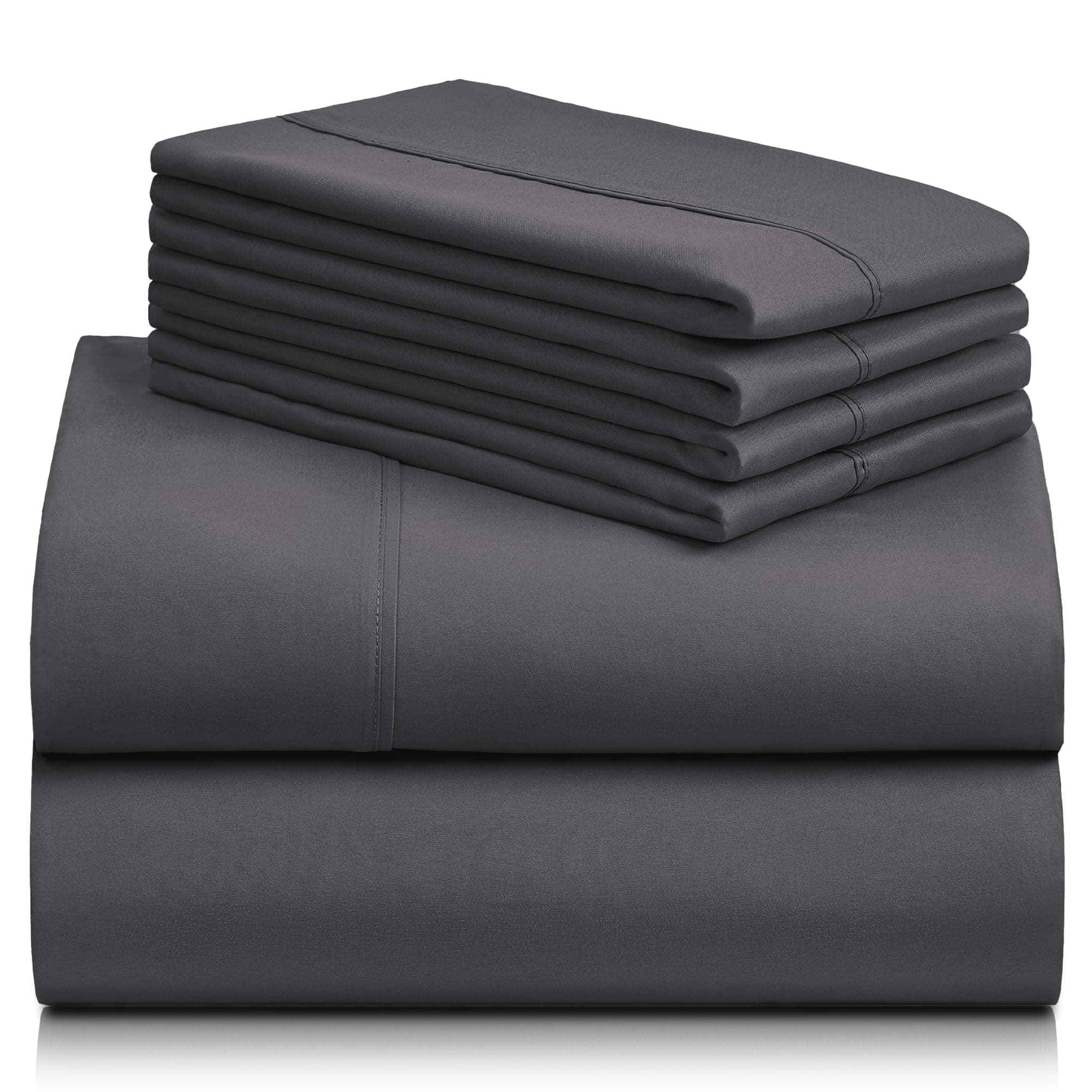 LuxClub 6 PC Queen Sheet Set, Sheets Queen Size, Deep Pockets 18" Eco Friendly W - Thumbnail 8