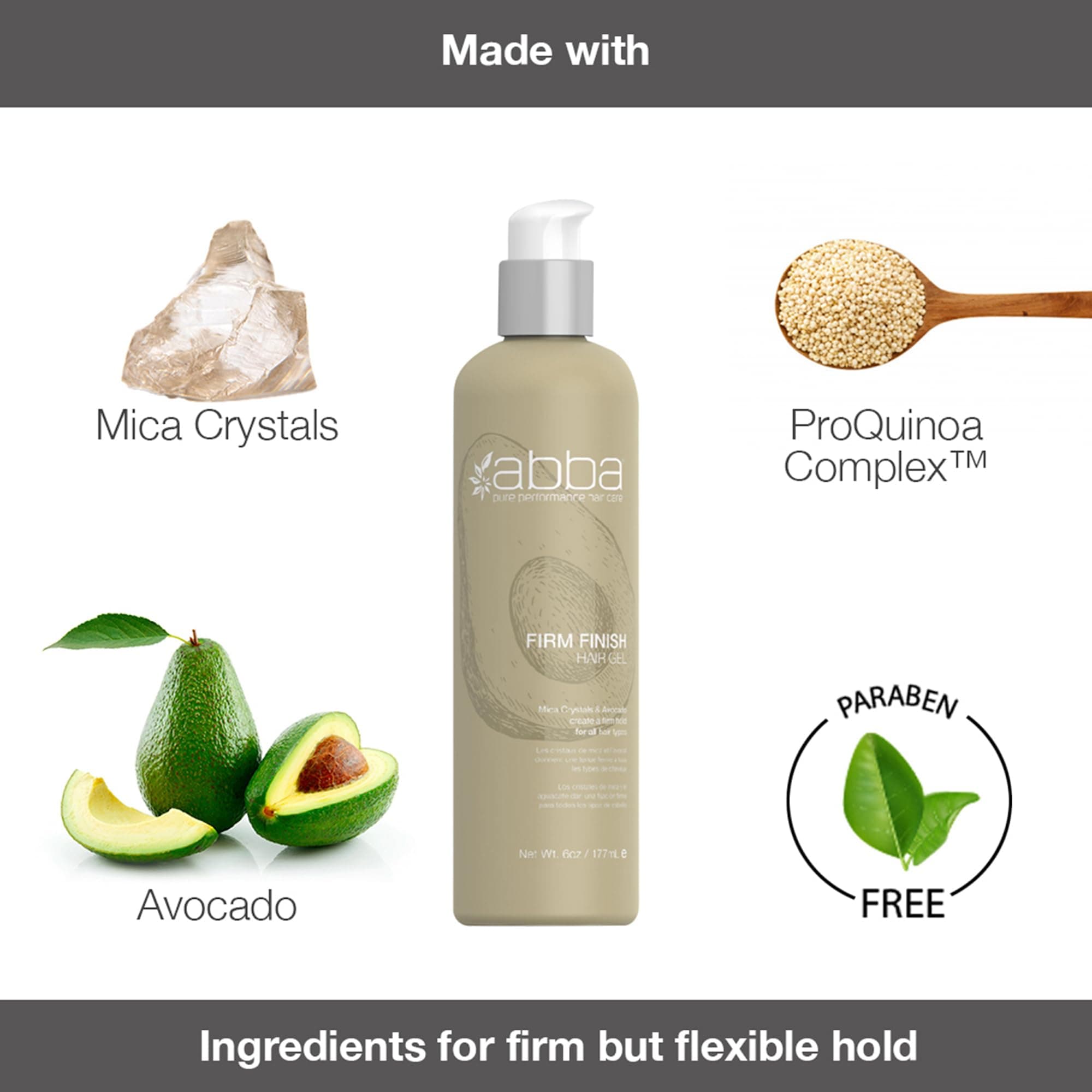 ABBA - Pure Style Gel Medium Hold – Mica Crystals & Avocado, 6 fl oz - Thumbnail 2
