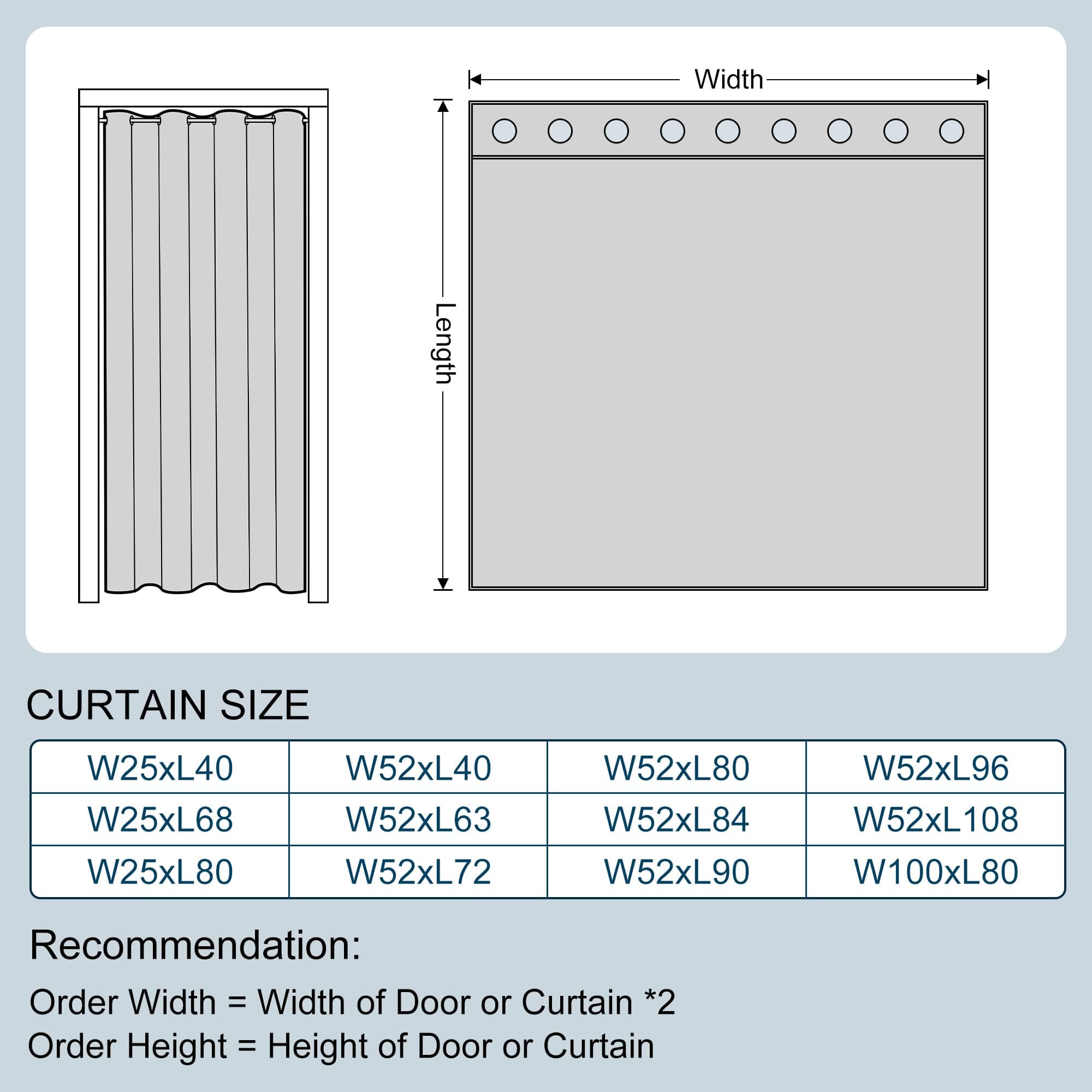 AOSKY Door Curtains for Doorway Privacy, Olive Green Grommet Closet Curtains for - Thumbnail 7