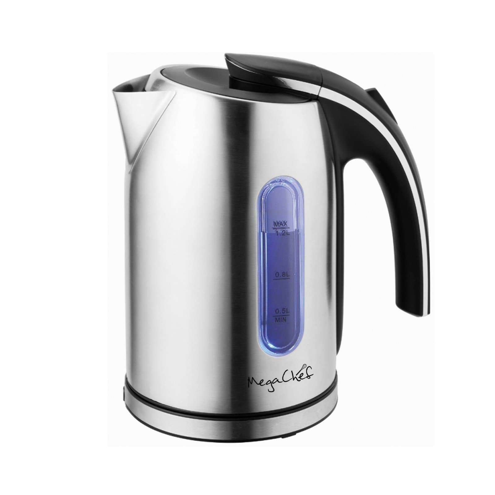 MegaChef 1.2L Stainless Steel Electric Tea Kettle - Thumbnail 3