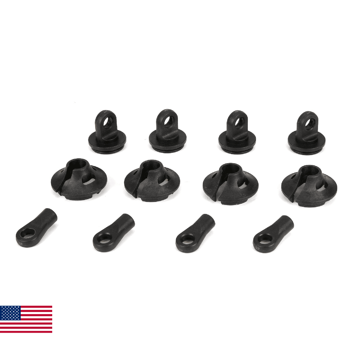 Losi Spring Cups/Clips/Shock Ends 2 15 4 Wheel Drive DB XL LOS253006 Elec Car/Tr - Image 1
