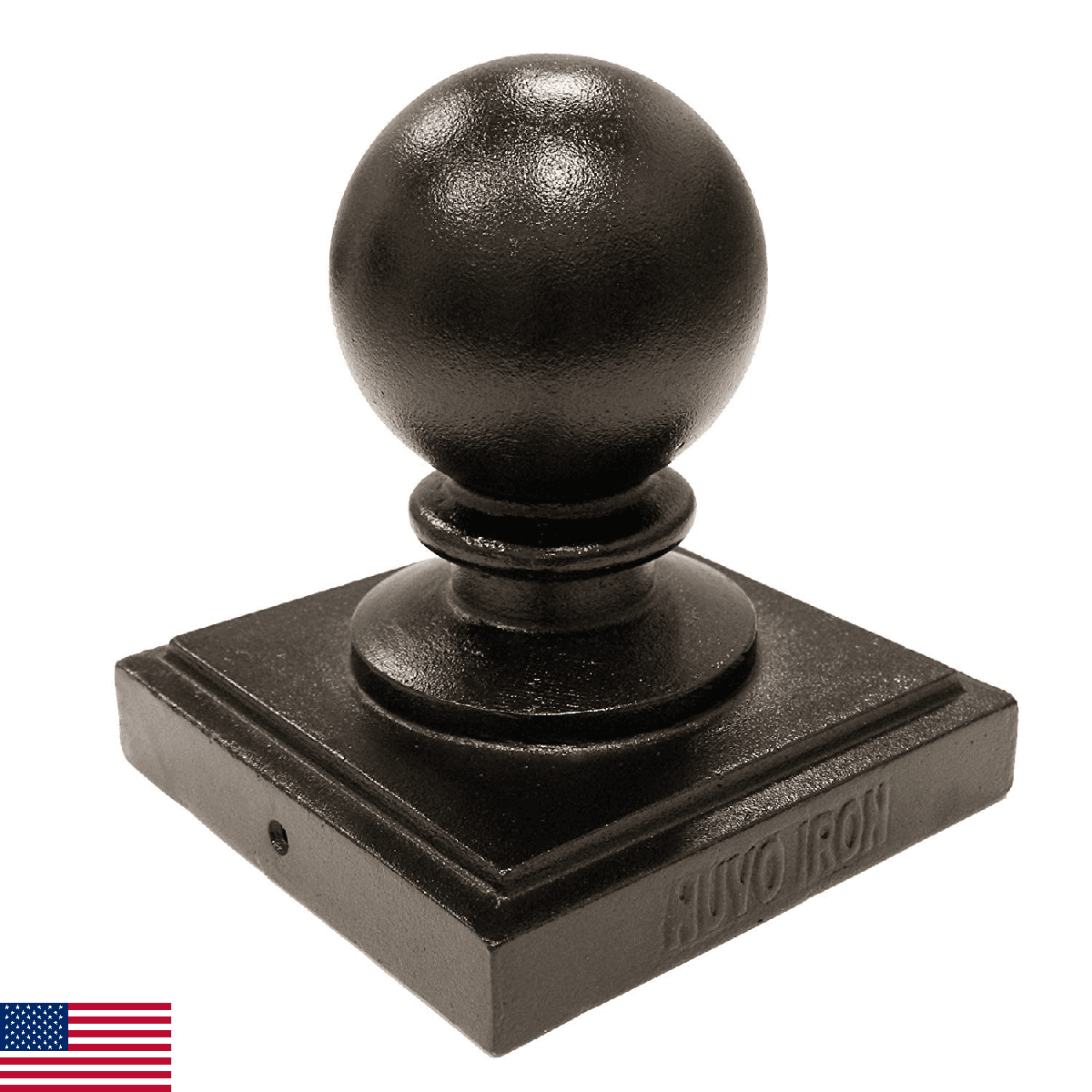 Nuvo Iron Ball Post Cap, 5 1/2" x 5 1/2" - Image 1