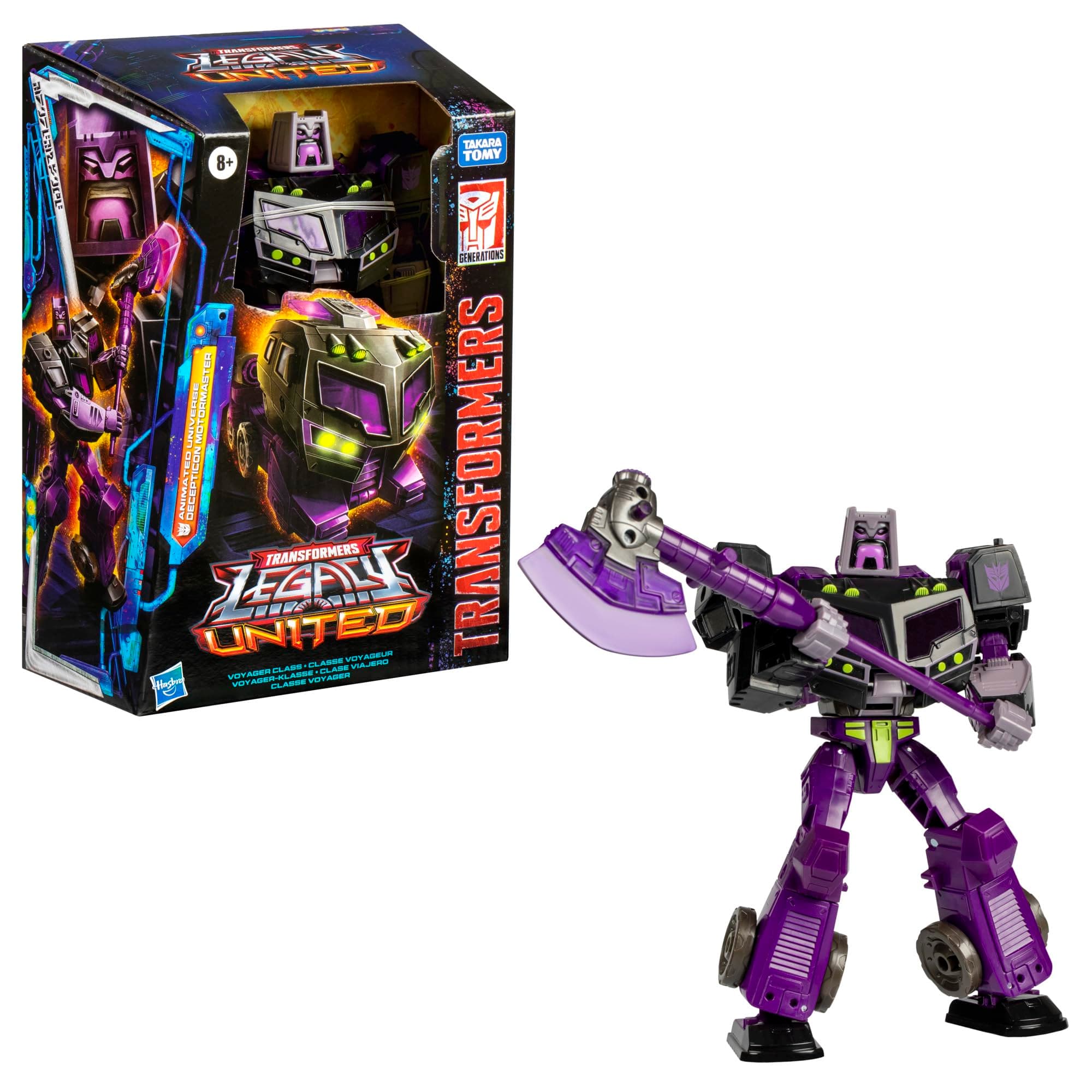 Transformers Legacy United Voyager Class Animated Universe Decepticon Motormaste - Thumbnail 2