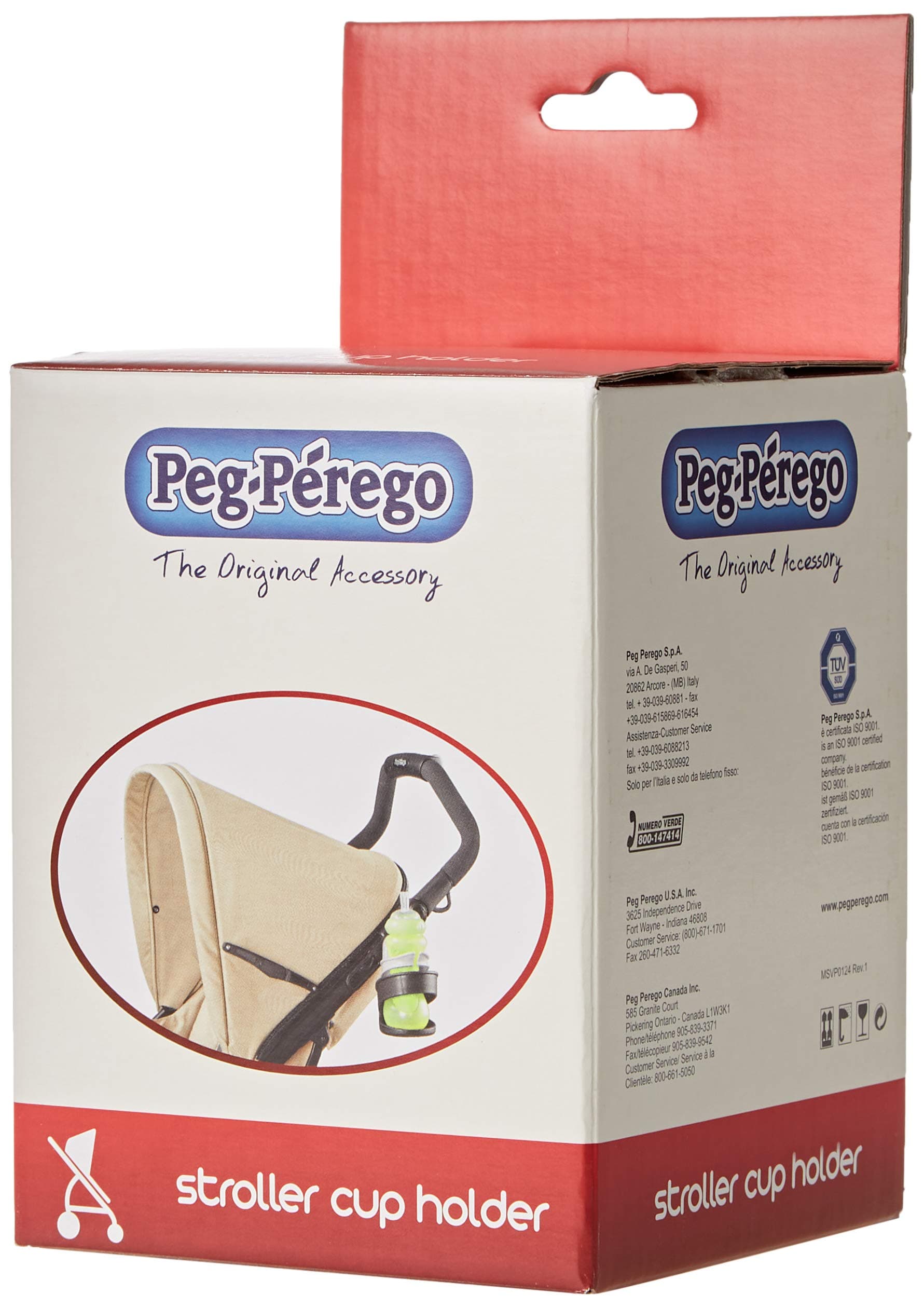 Peg Perego Stroller Cup Holder, Charcoal - Thumbnail 6
