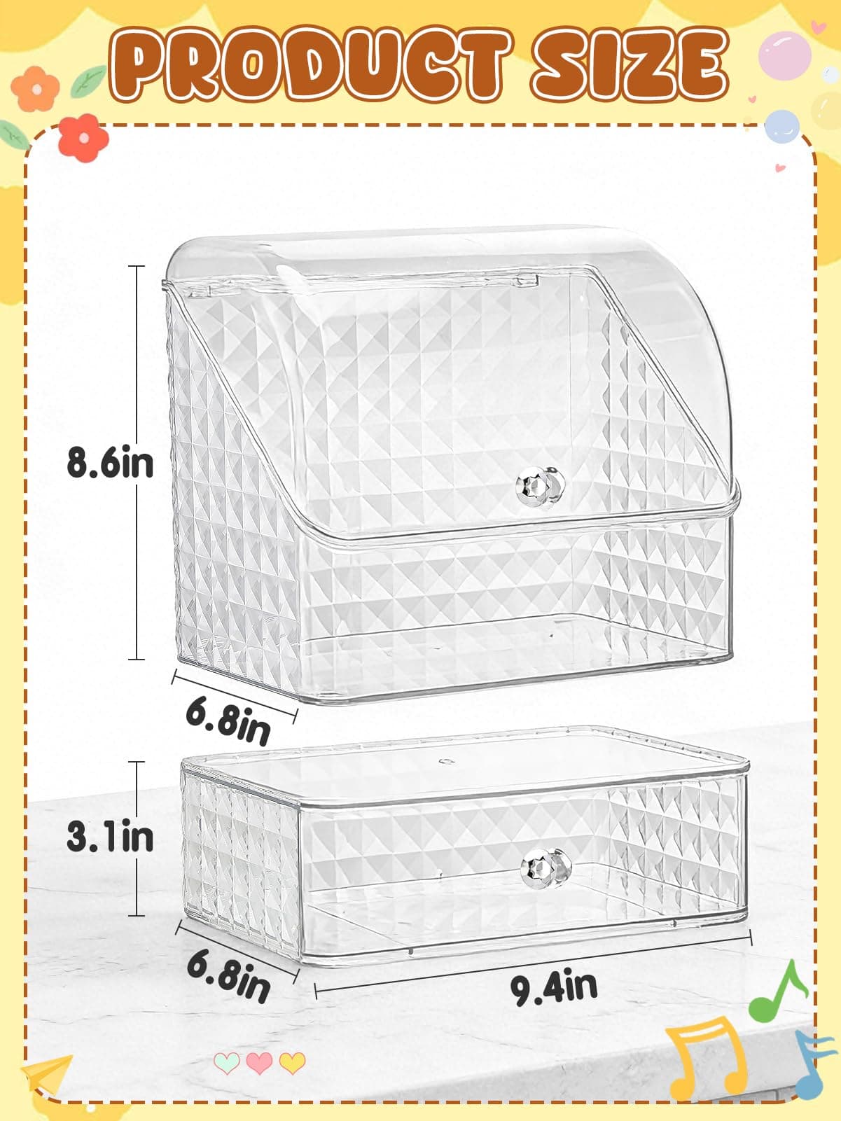 Flip-top Baby Bottle Organizer - Space-Saving, Easy Access (6-8 Bottles) - Thumbnail 2