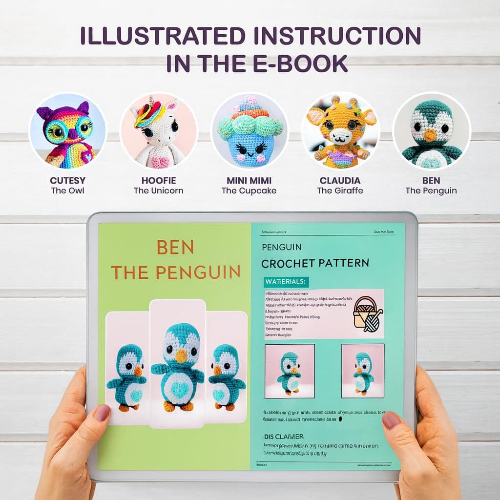 YammiAmi 1,800 Yards Beginner Crochet Kit for Adults, 103-Piece Starter Set with - Thumbnail 4