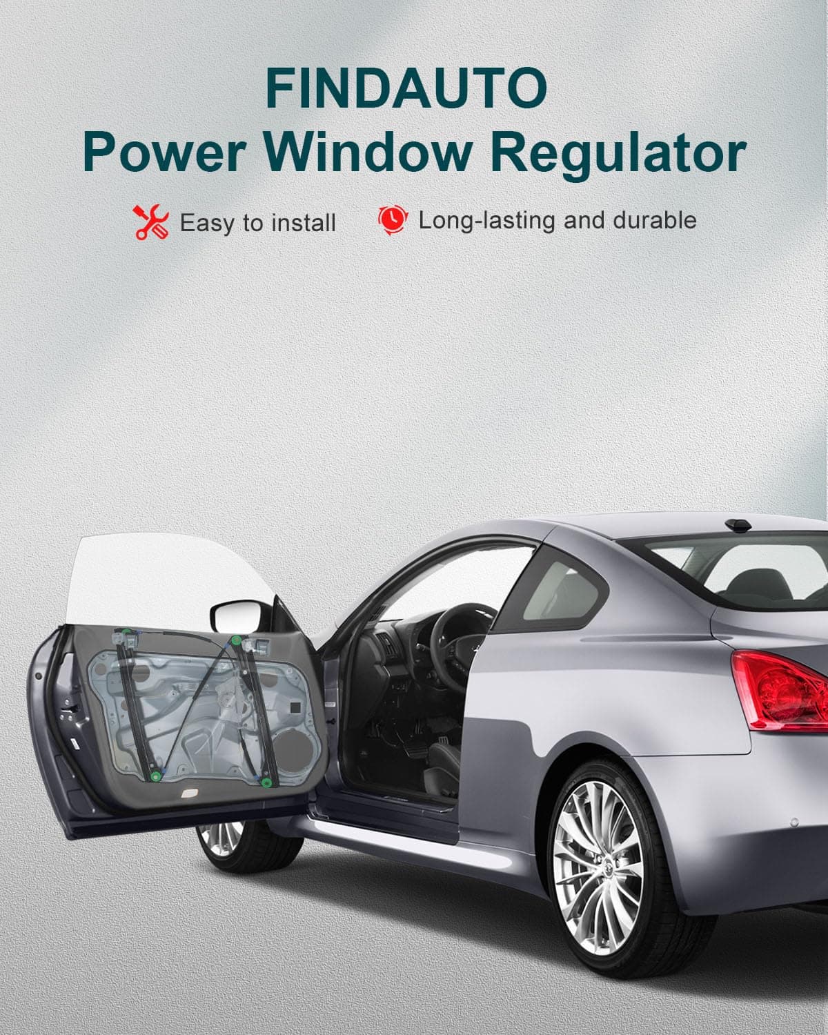 FINDAUTO Power Window Regulator Front Left Side fit for 2001 2002 2003 2004 2005 - Thumbnail 5