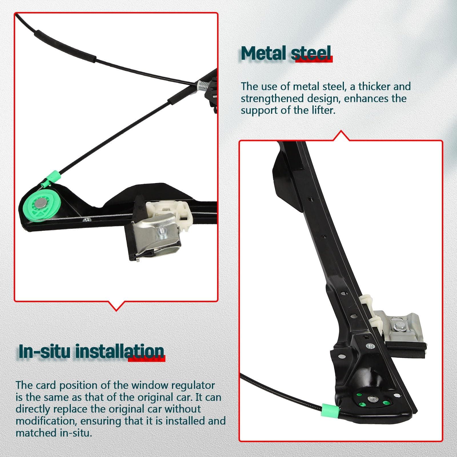 FINDAUTO Power Window Regulator Front Left Side fit for 2001 2002 2003 2004 2005 - Thumbnail 3