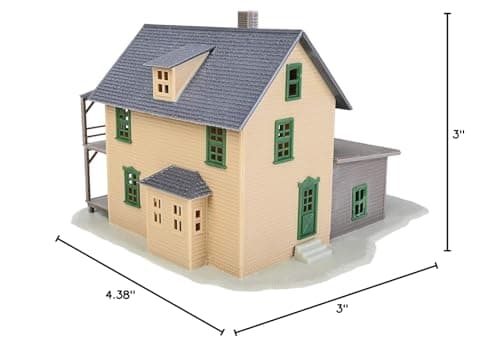 Walthers Trainline Rooming House 931-914 HO Scale Model Railroad - Structure Kit - Thumbnail 3
