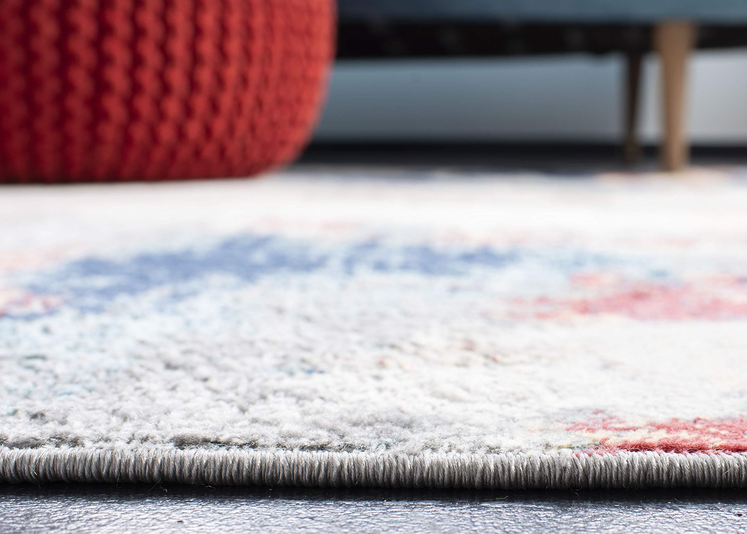 SAFAVIEH Jasper Collection Accent Rug - 2' x 4', Grey & Red, Modern Abstract Des - Thumbnail 5