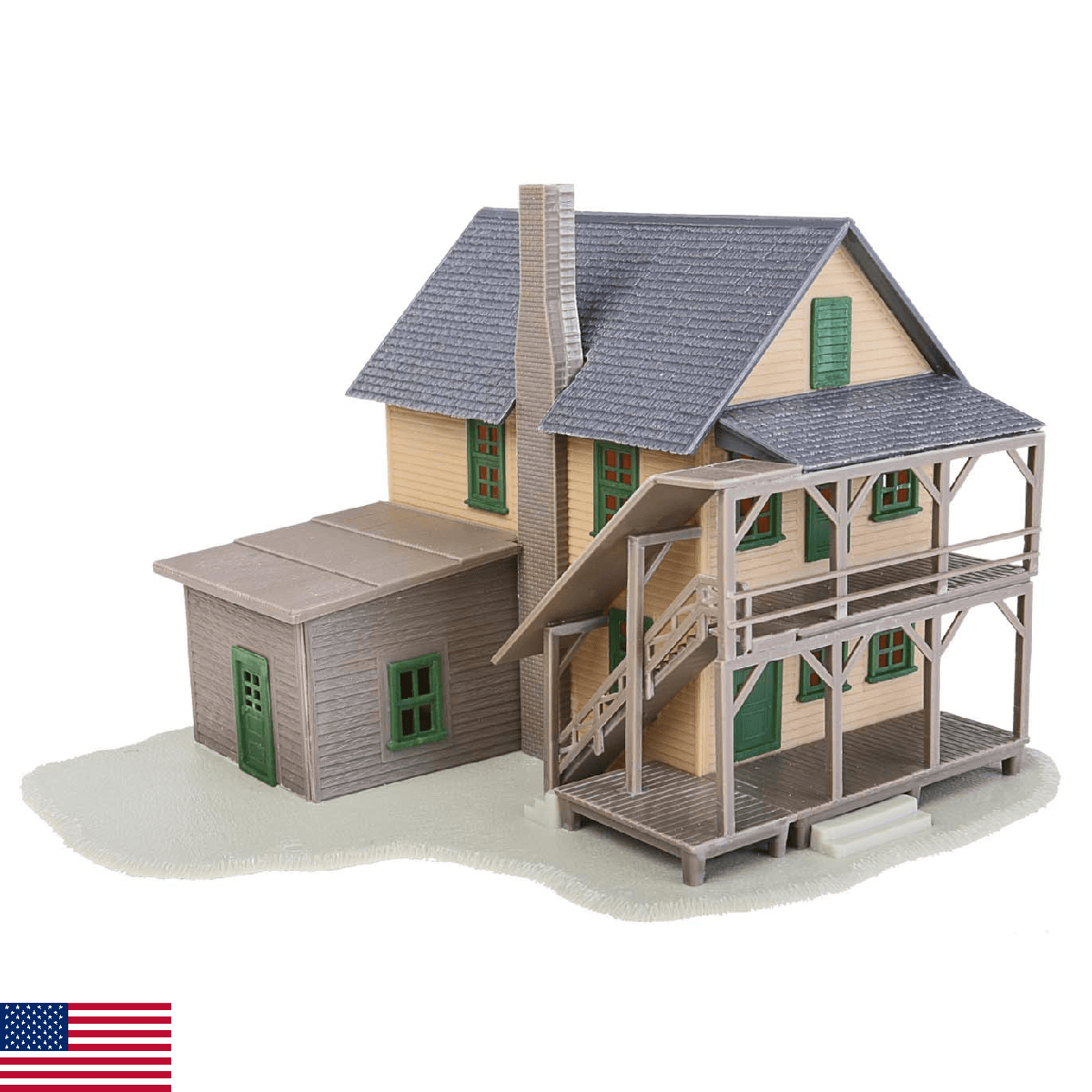 Walthers Trainline Rooming House 931-914 HO Scale Model Railroad - Structure Kit - Image 1
