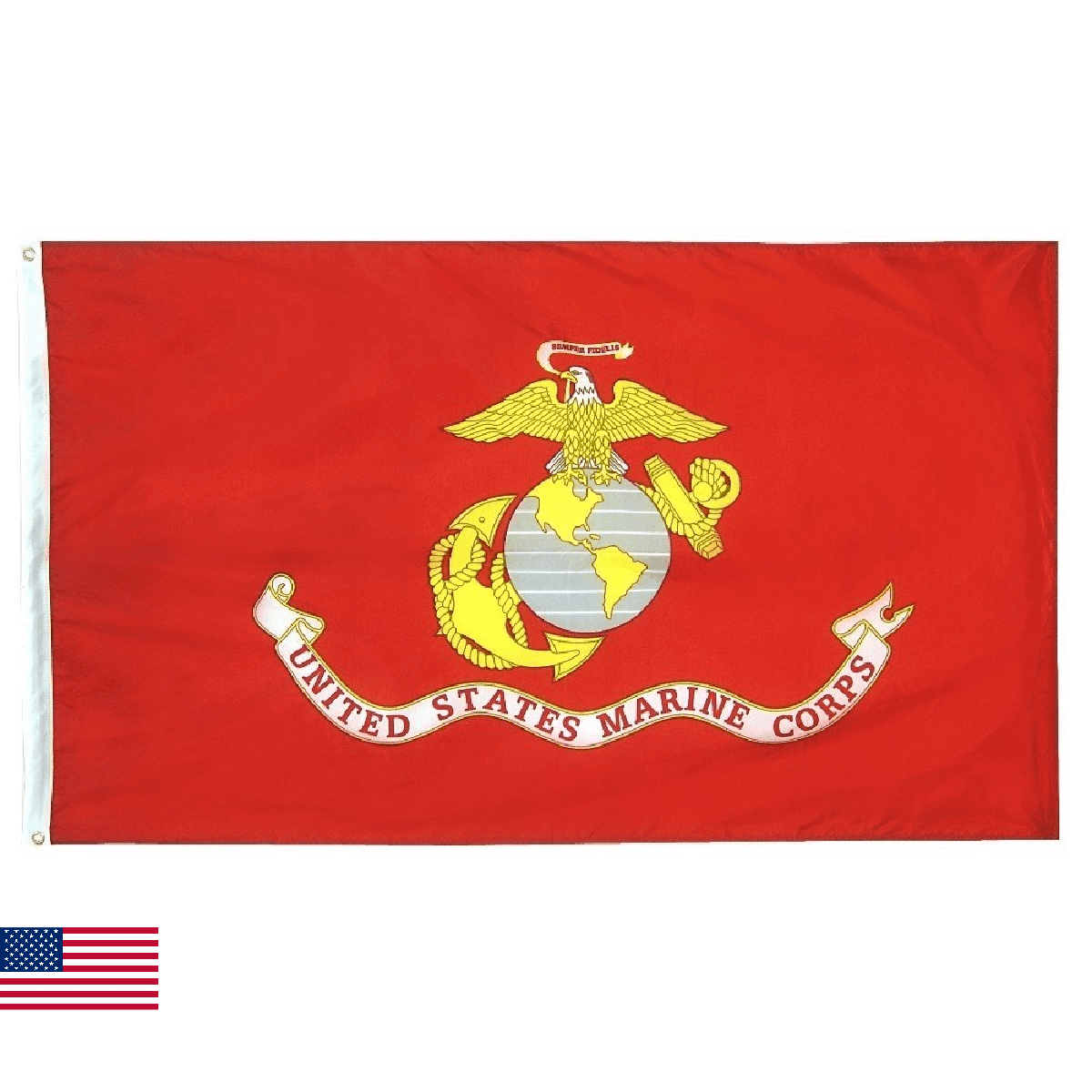 Annin Flagmakers U.S. Marine Corps Military Flag USA-Made to Official Specificat - Image 1