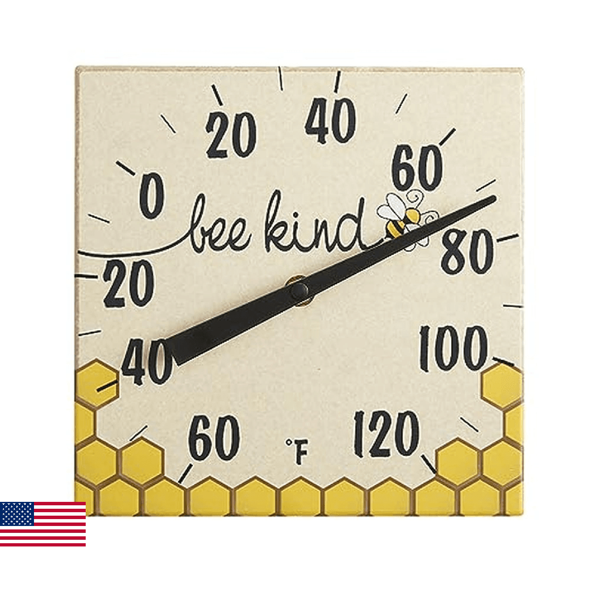 Taylor Bee Kind Indoor Outdoor Tabletop Thermometer, Decor for Patio, Pool, or G - Image 1