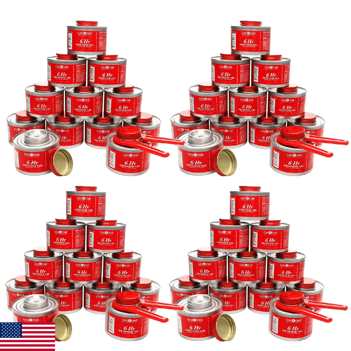 Gas One 48 Pack 6 Hour Chafing Fuel - Food Warmer for Chafing Dish Buffet Set - - Image 1