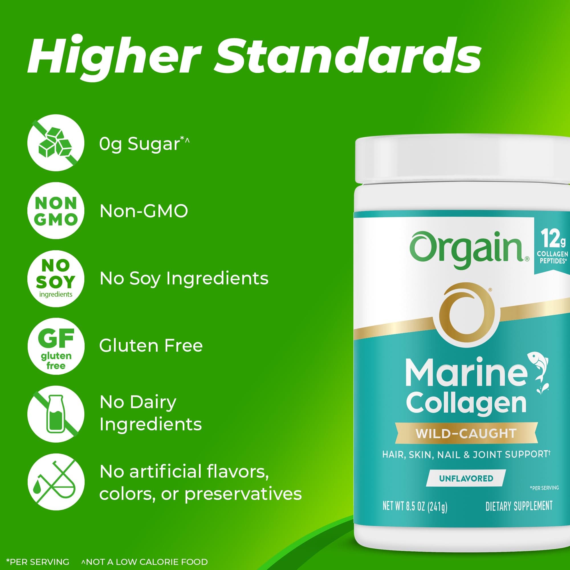 Orgain Wild-Caught Marine Collagen Peptides Powder for Women & Men, Hair, Skin, - Thumbnail 6