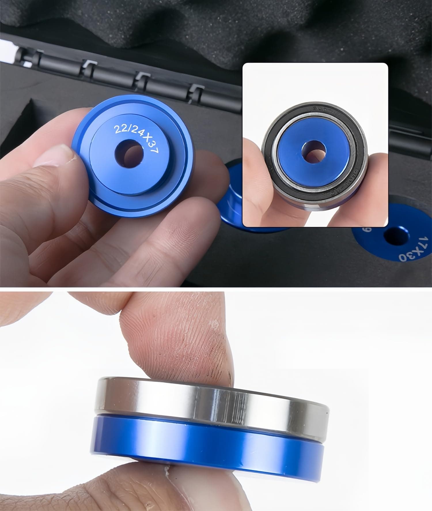 Enajucy Bike Headset Press Tool Set Bicycle Headset Wheel Hub Bearing Press Bike - Thumbnail 2