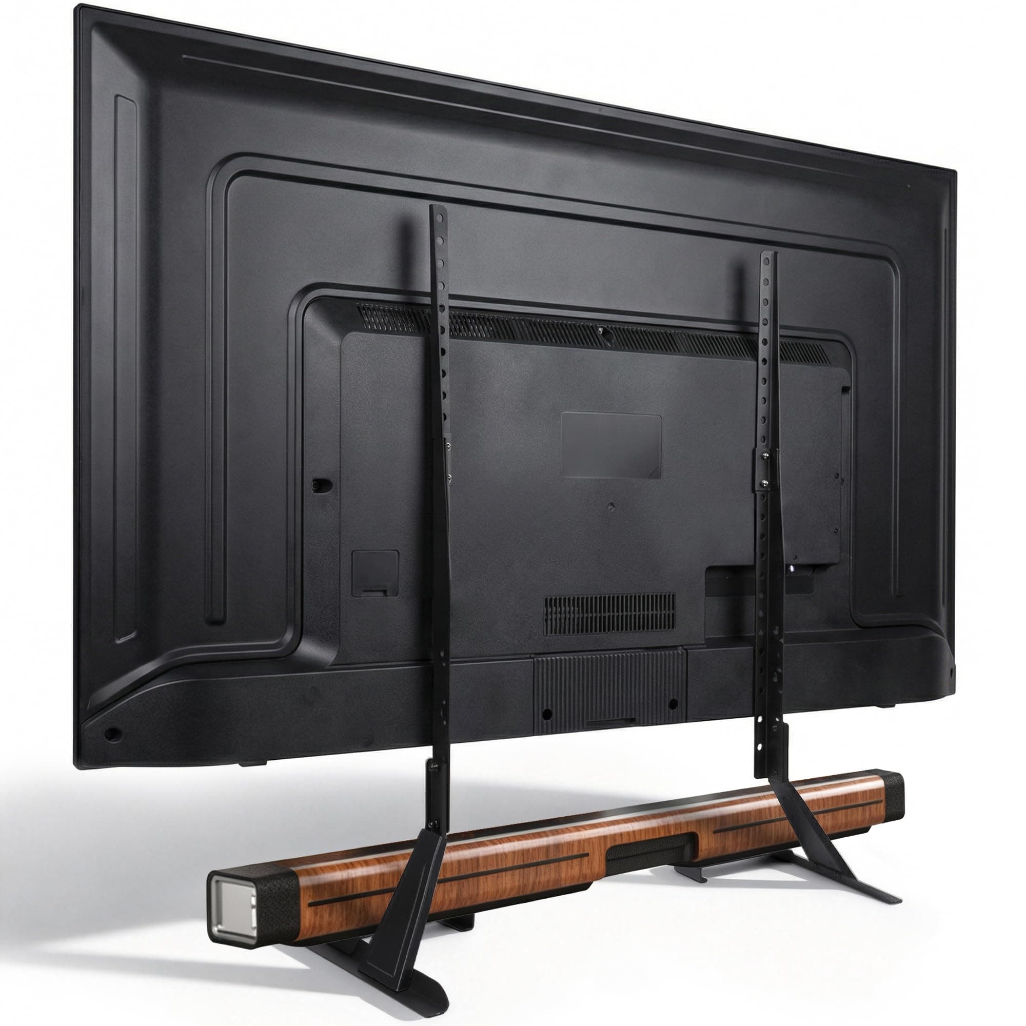 Amazon Basics Universal TV Stand, Height Adjustable for TVs up to 77 inch, Compa - Thumbnail 5