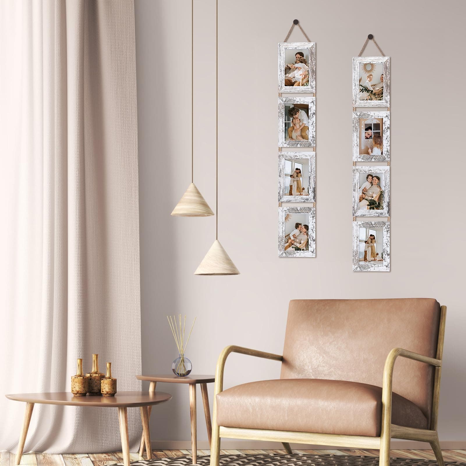 QUTREY 4x6 Hanging Picture Frames Collage Set of 2 4 Openings 4x6 Photo Frames W - Thumbnail 6