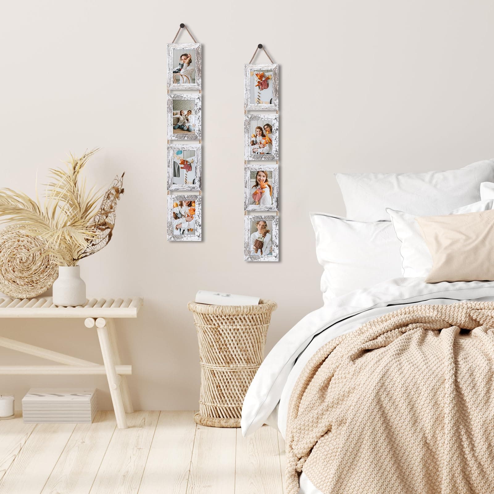 QUTREY 4x6 Hanging Picture Frames Collage Set of 2 4 Openings 4x6 Photo Frames W - Thumbnail 5