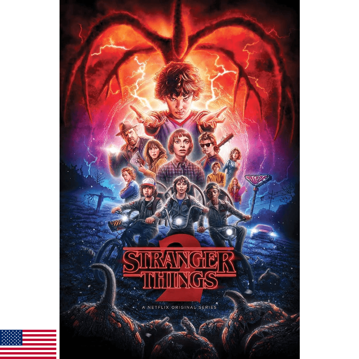 BUY ART FOR LESS Officially Licensed Stranger Things Season 2 TV Show Cast Art P - Image 1