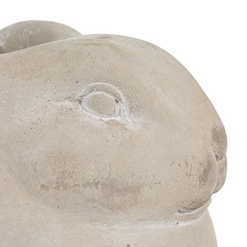 Creative Co-Op Cement Rabbit Planter with Saucer (Set of 2 Pieces) - Thumbnail 12