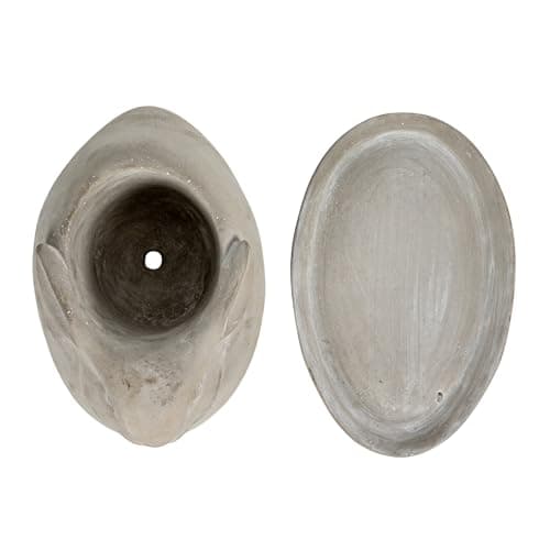 Creative Co-Op Cement Rabbit Planter with Saucer (Set of 2 Pieces) - Thumbnail 10