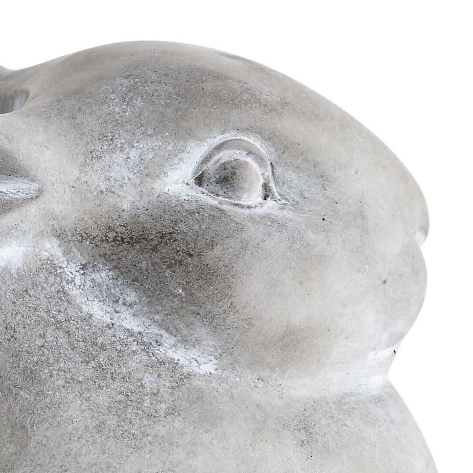 Creative Co-Op Cement Rabbit Planter with Saucer (Set of 2 Pieces) - Thumbnail 4