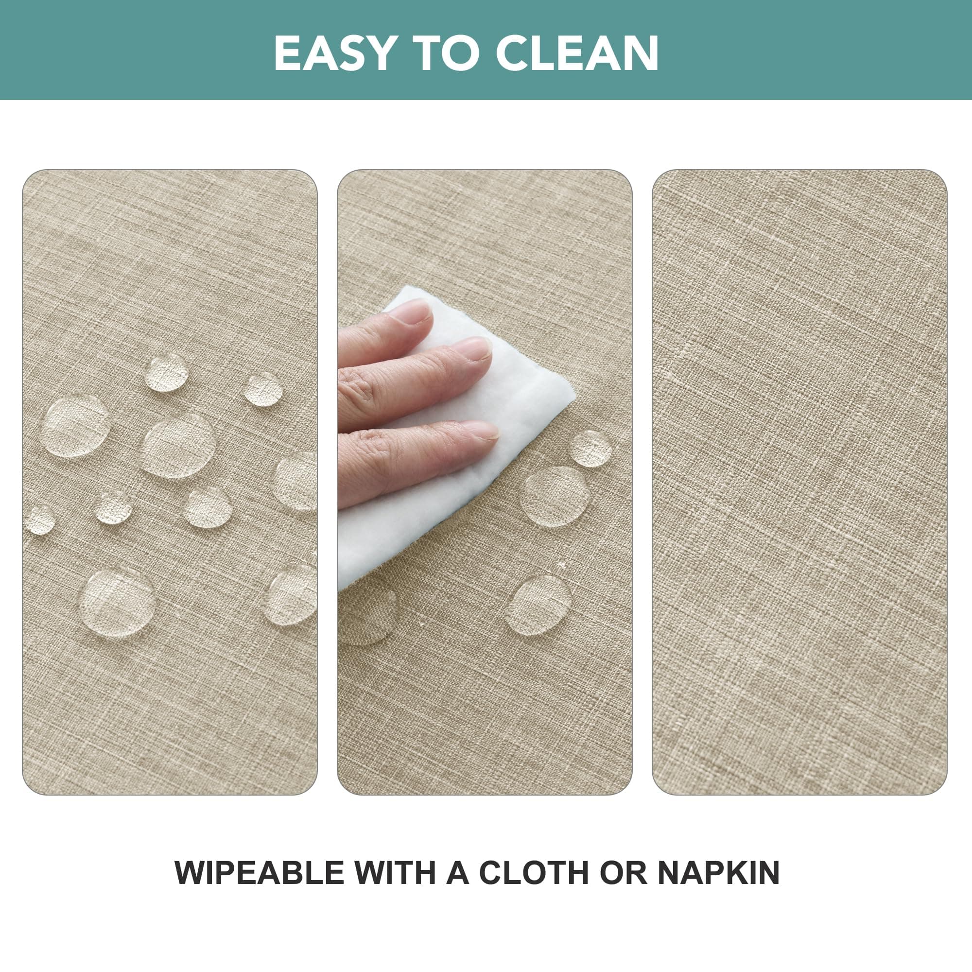 LUSHVIDA Outdoor Tablecloth with Umbrella Hole - Patio Table Cloth Zippered Rect - Thumbnail 5