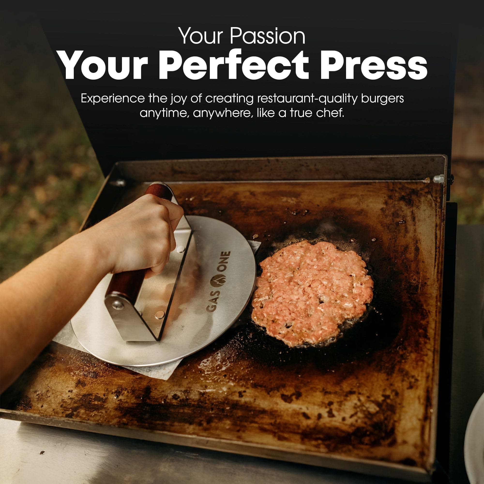 GasOne XL Burger Press – 8.5-inch Burger Press Patty Maker – Stainless Steel Ham - Thumbnail 6