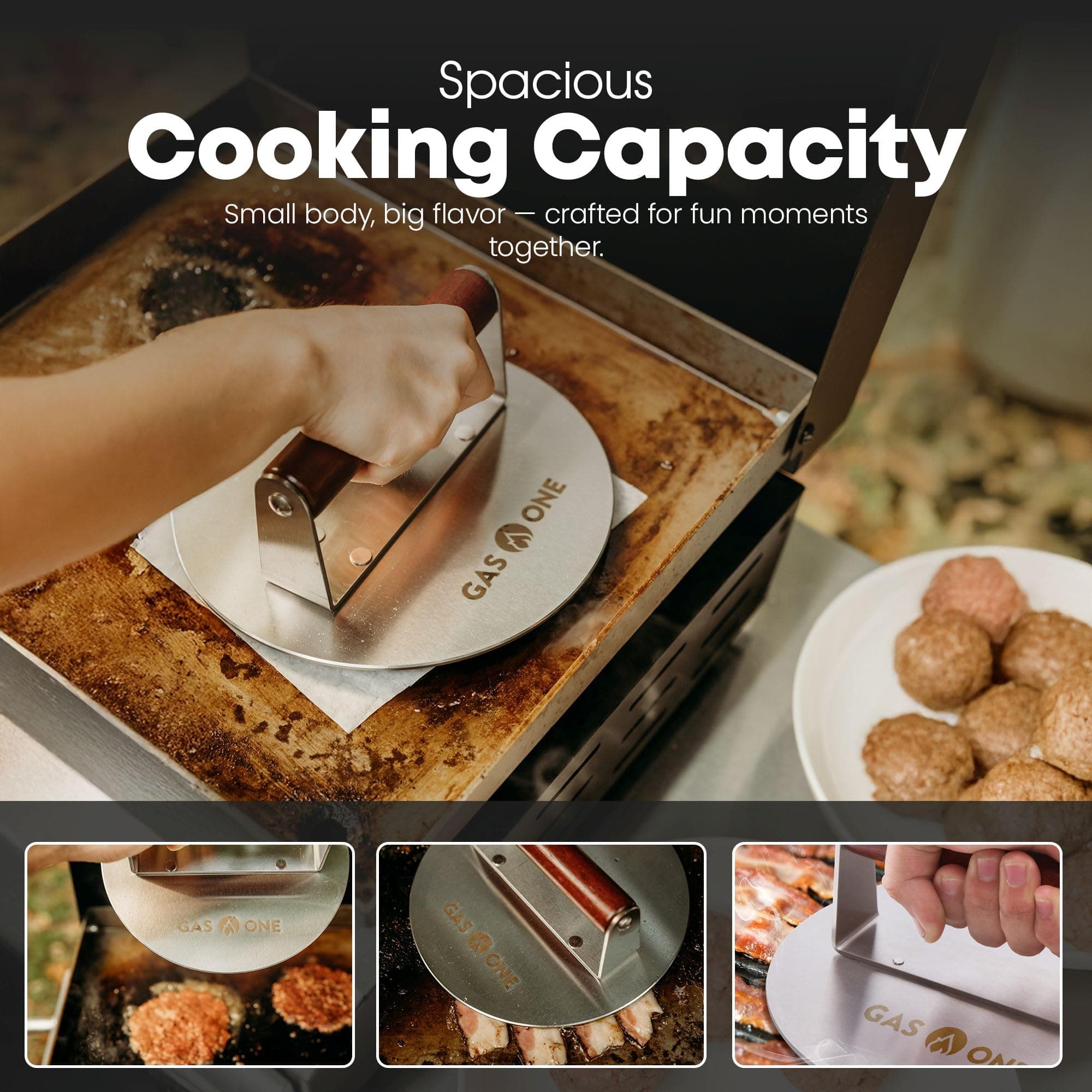 GasOne XL Burger Press – 8.5-inch Burger Press Patty Maker – Stainless Steel Ham - Thumbnail 5