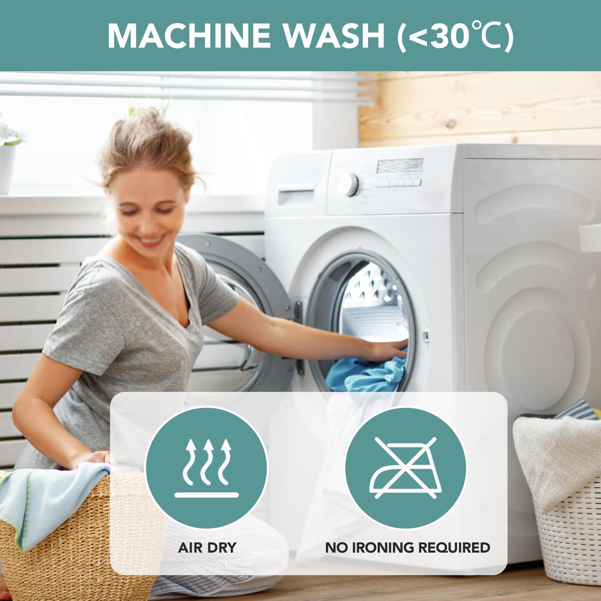 LUSHVIDA Outdoor Tablecloth with Umbrella Hole - Patio Table Cloth Zippered Rect - Thumbnail 7