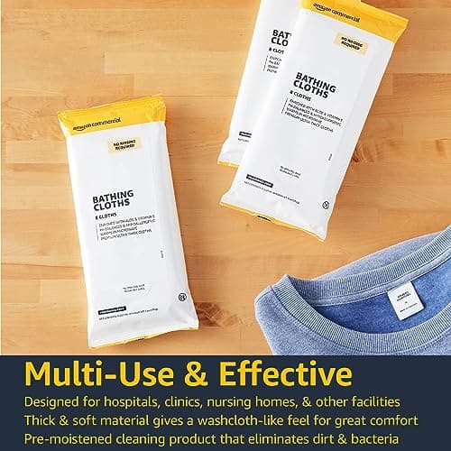 AmazonCommercial Bathing Cloths, 8 count, 12 Pack (96 Total Wipes) - Thumbnail 5