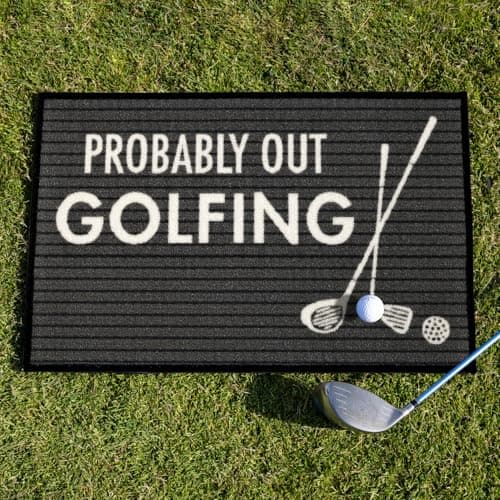 Pavilion Gift Company - Out Golfing - 27.5" x 17.75" Decorative Floor Door Mat E - Thumbnail 2