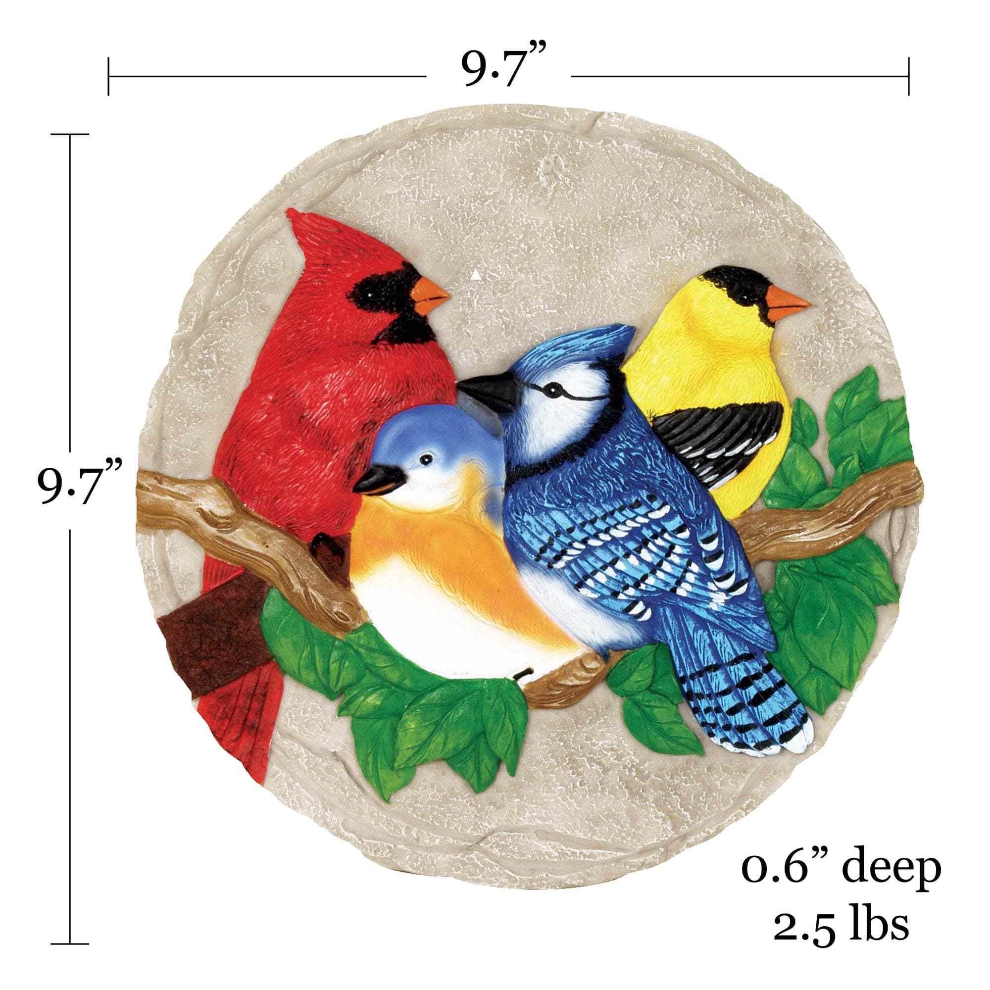 Spoontiques - Garden Décor - Bright Birds Stepping Stone - Decorative Stone for - Thumbnail 5