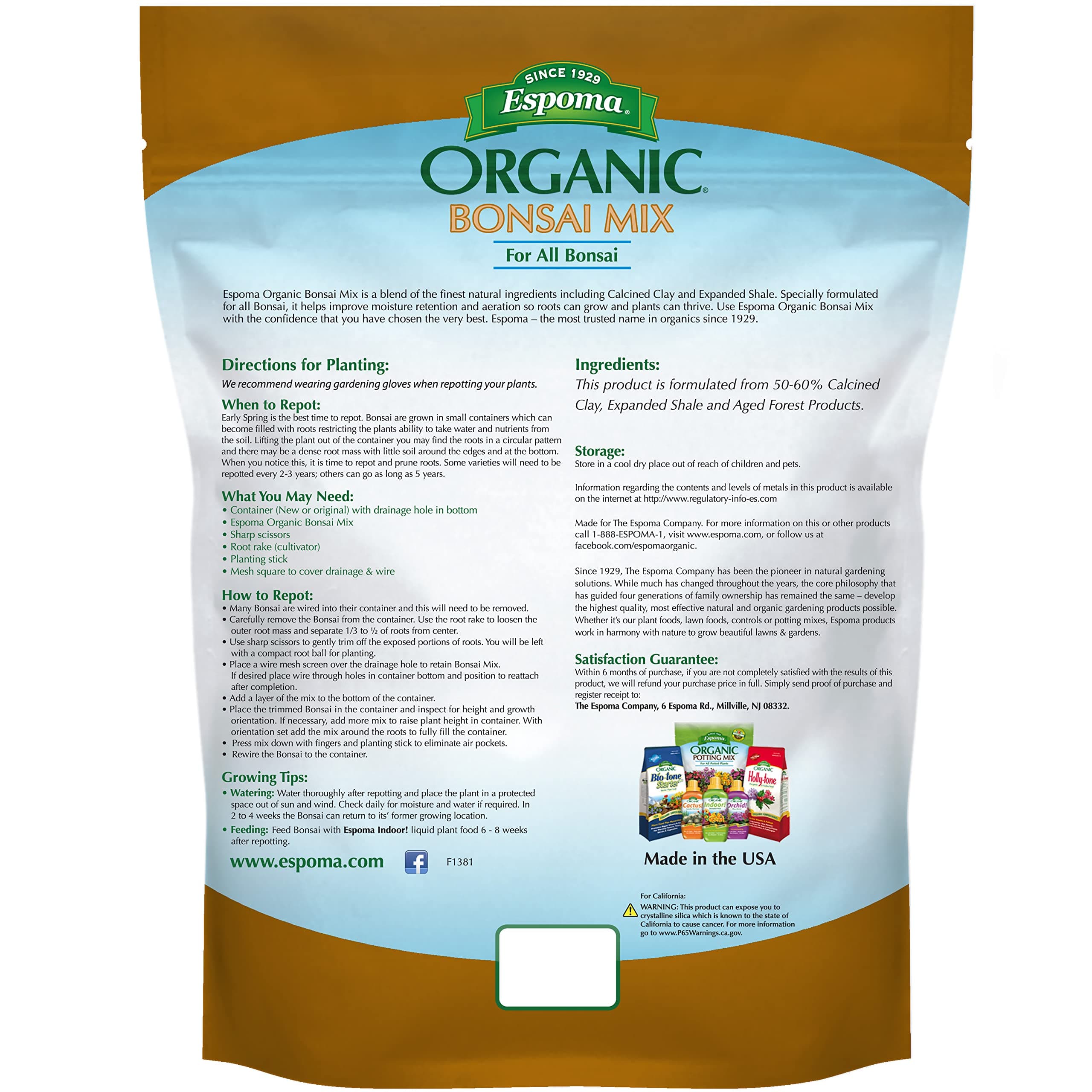 Espoma Organic & Natural Bonsai Soil - All-Purpose Bonsai Tree Soil Mix, All-Nat - Thumbnail 2