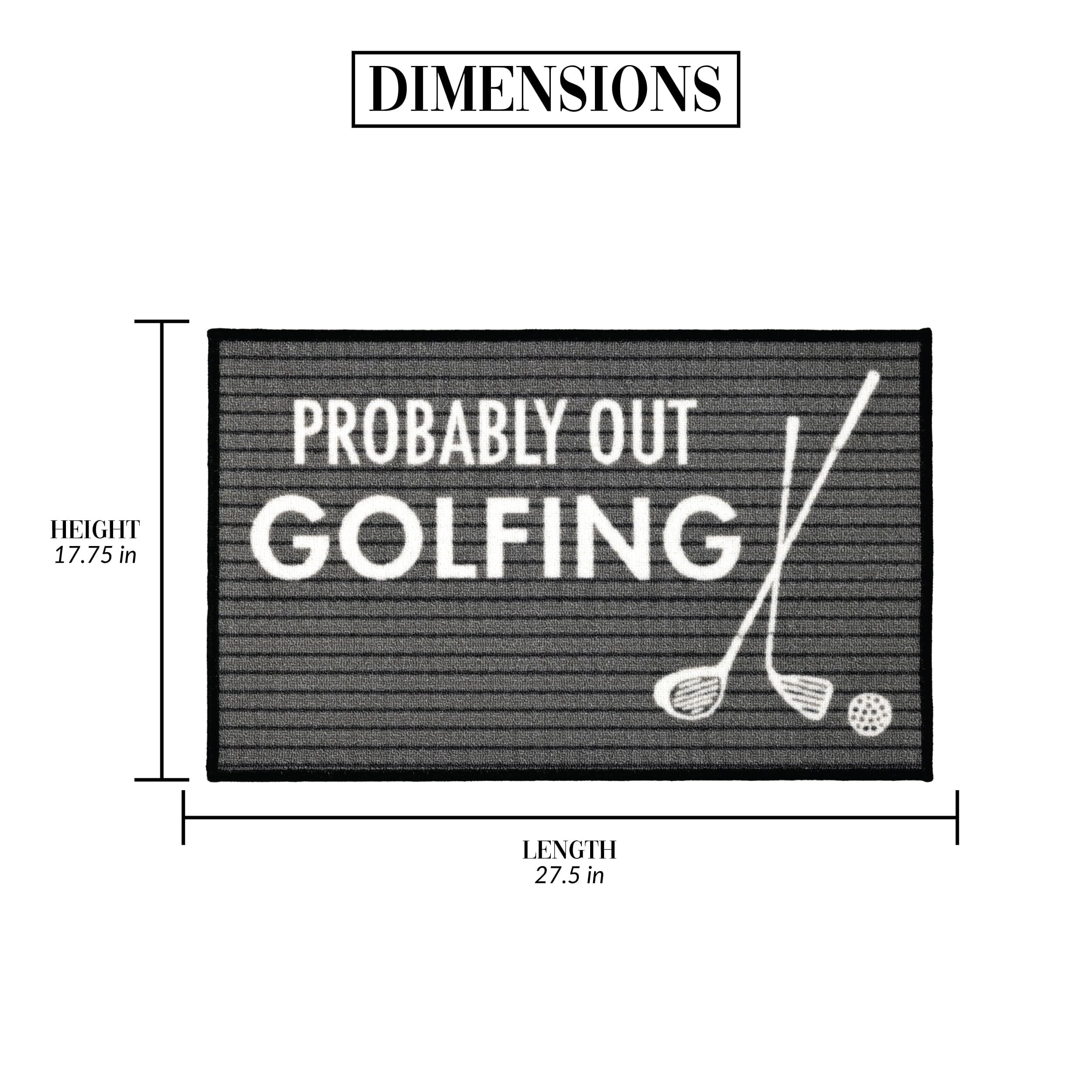 Pavilion Gift Company - Out Golfing - 27.5" x 17.75" Decorative Floor Door Mat E - Thumbnail 3