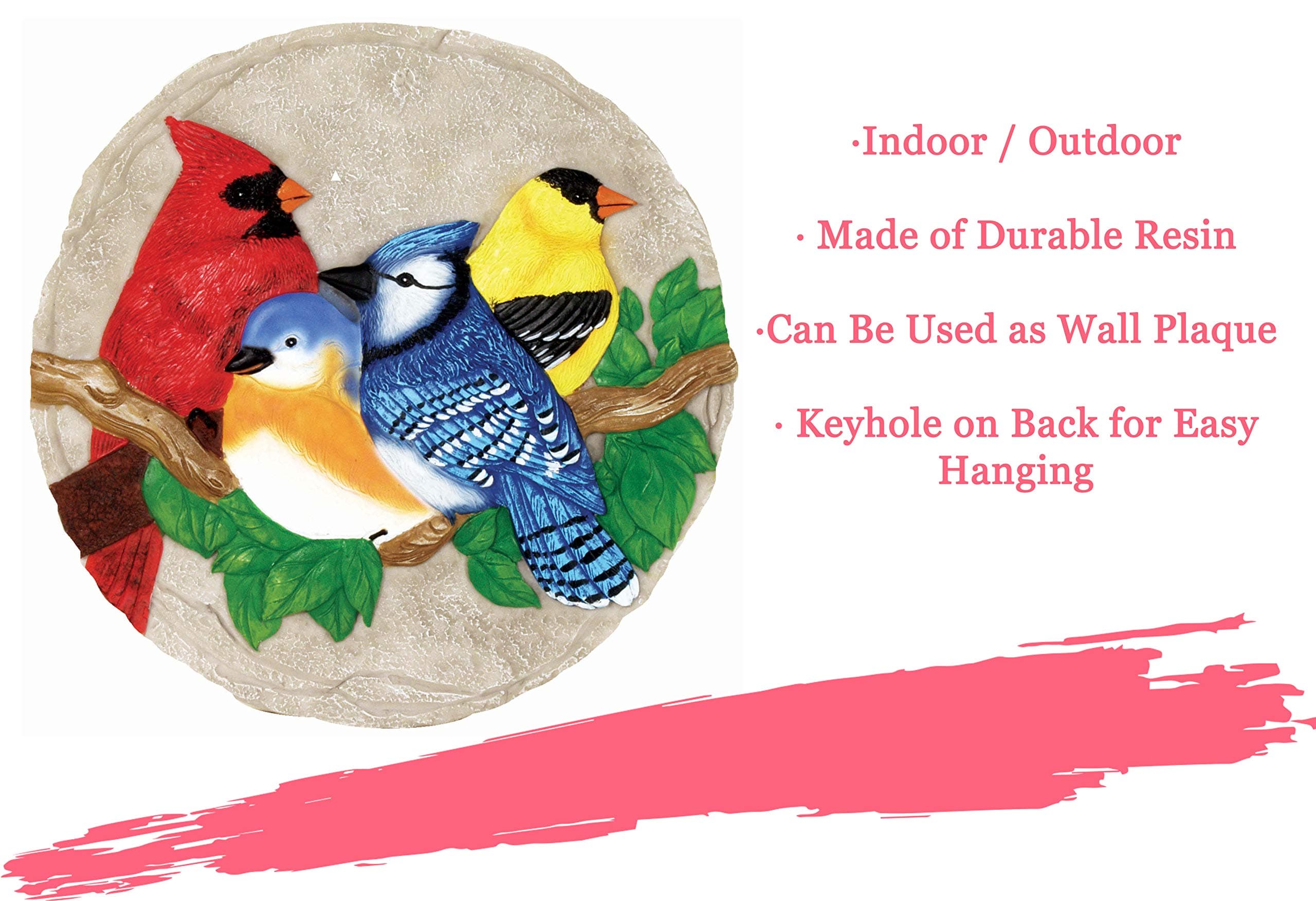 Spoontiques - Garden Décor - Bright Birds Stepping Stone - Decorative Stone for - Thumbnail 6