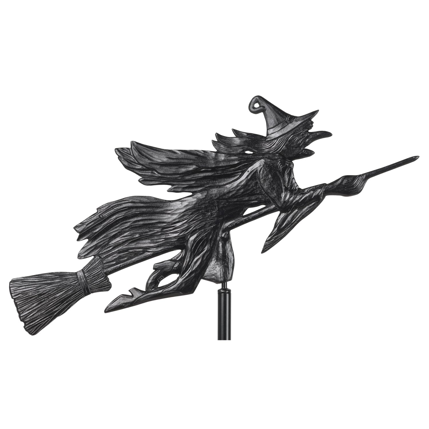 Whitehall Products Flying Witch Garden Weathervane, Black - Thumbnail 2