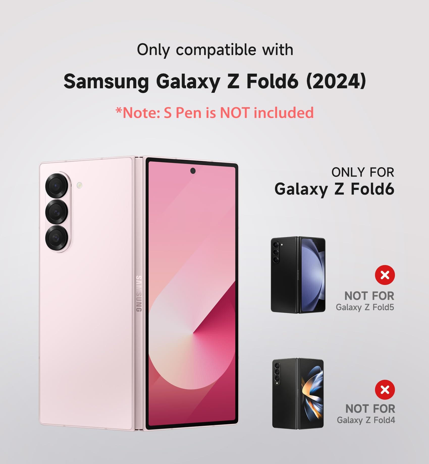 SURITCH for Samsung Galaxy Z Fold 6 Case with Kickstand and S Pen Holder [S Pen - Thumbnail 2