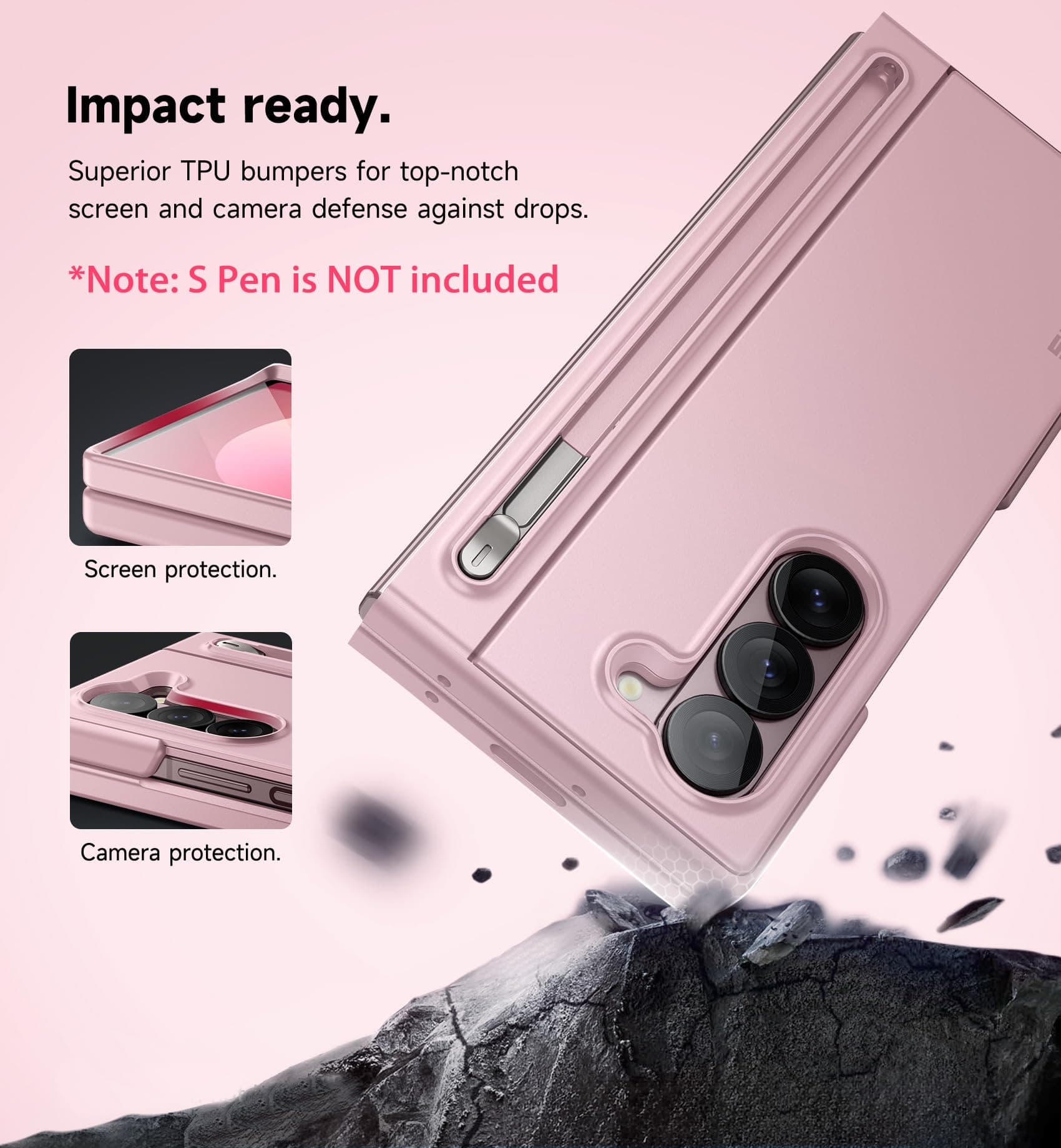 SURITCH for Samsung Galaxy Z Fold 6 Case with Kickstand and S Pen Holder [S Pen - Thumbnail 5