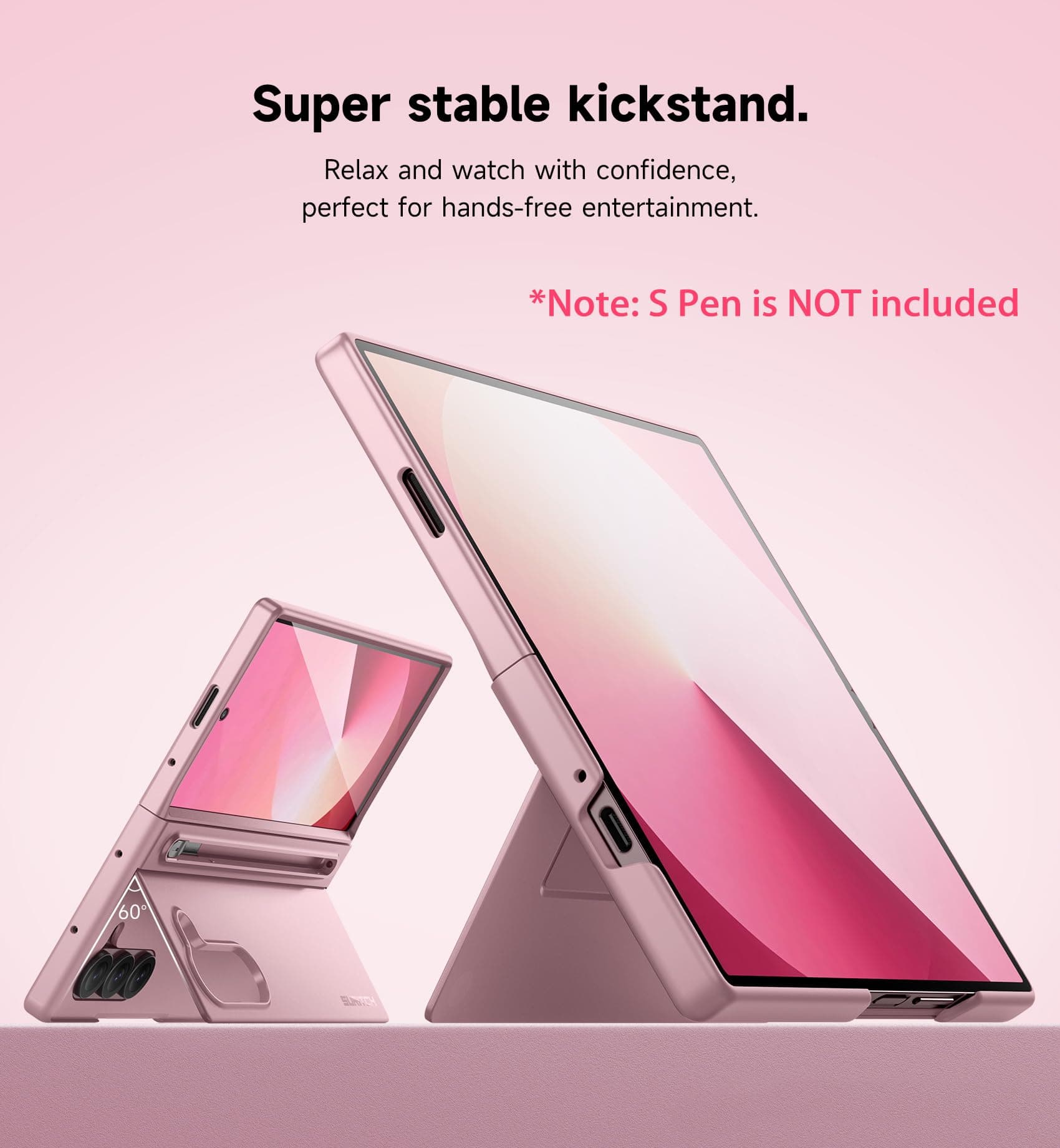 SURITCH for Samsung Galaxy Z Fold 6 Case with Kickstand and S Pen Holder [S Pen - Thumbnail 3