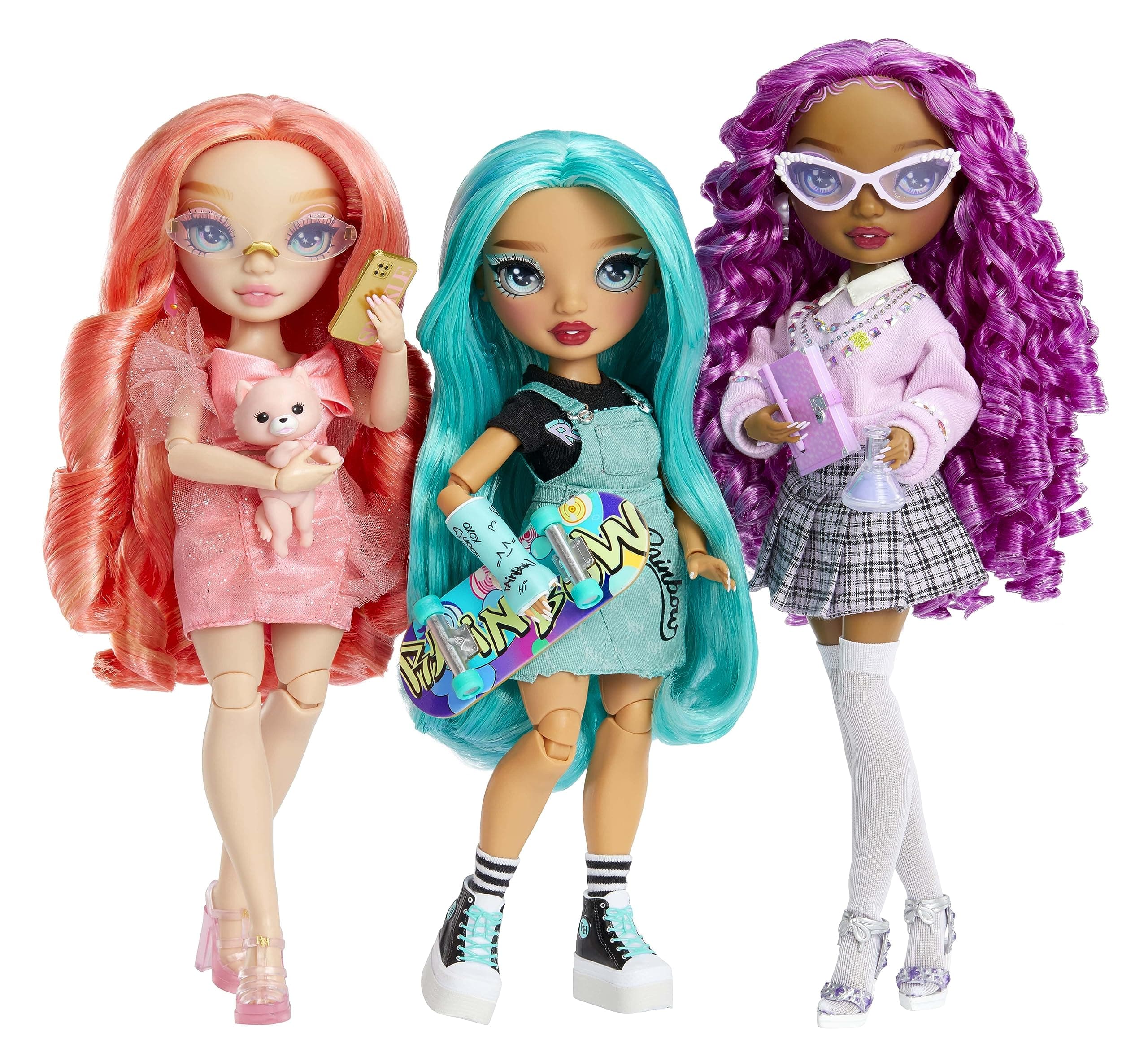 Rainbow High Pinkly - Pink Fashion Doll in Fashionable Outfit, with Glasses & 10 - Thumbnail 6