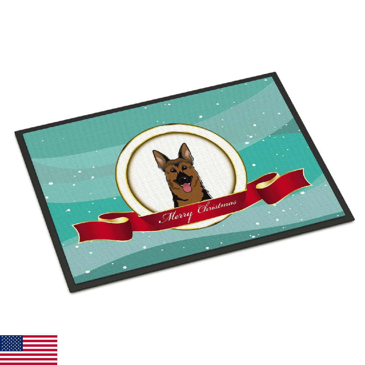Caroline's Treasures BB1521JMAT German Shepherd Merry Christmas Doormat 24x36 Fr - Image 1