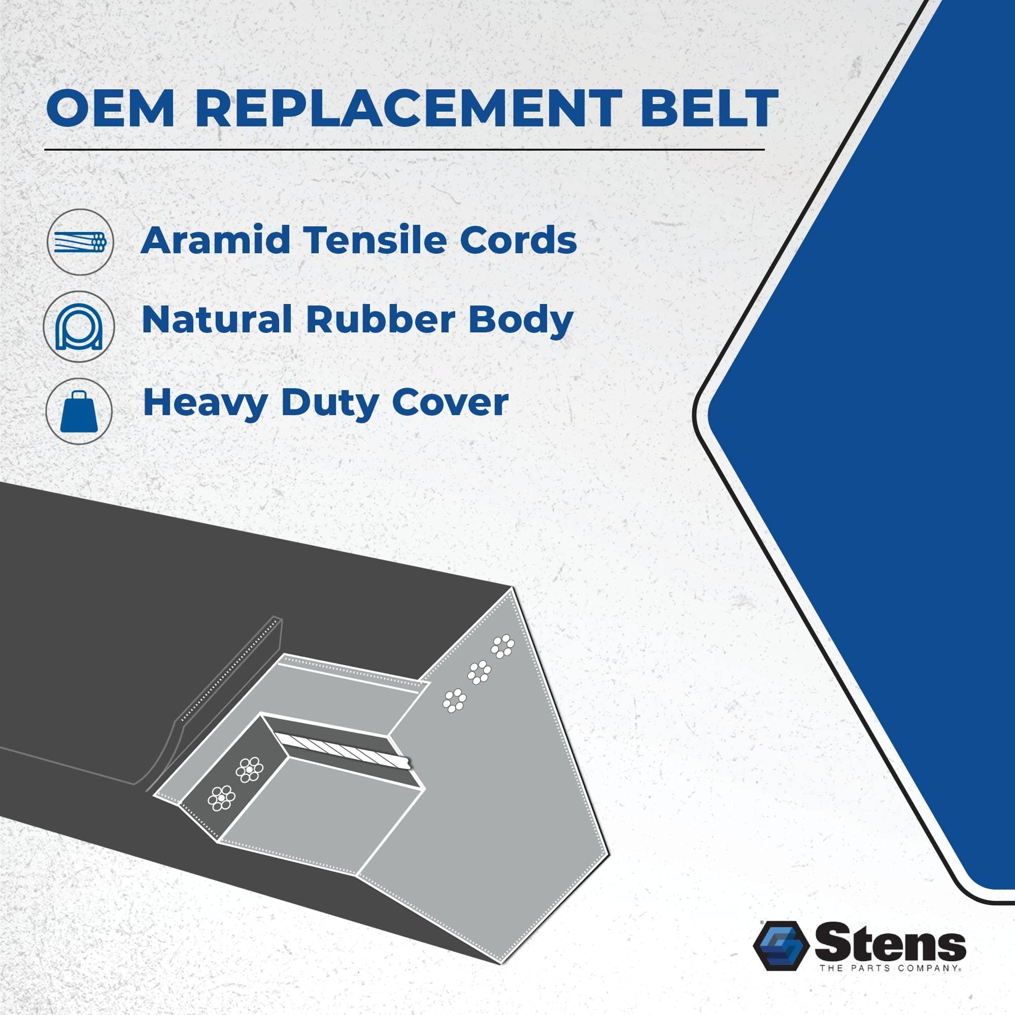 Stens OEM Replacement Belt for Cub Cadet XT1-LT42 XT2-LX42 42" Deck 2015 2016 - Thumbnail 7
